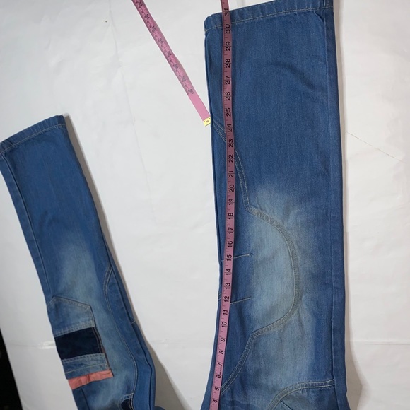 P.O.V jeans with multiple pockets/patchwork/zipper - Picture 3 of 16